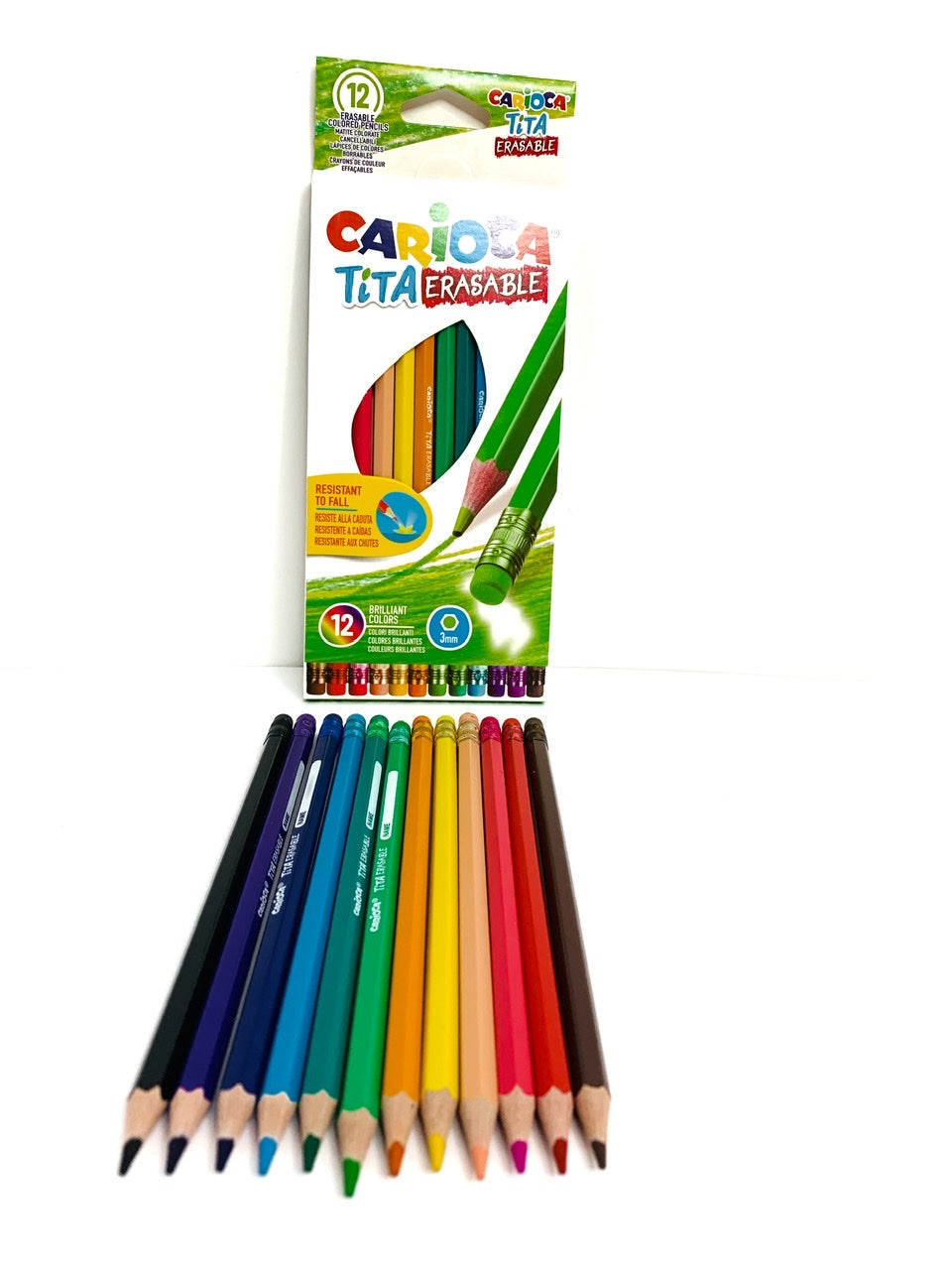 Lápices Tita Hexa Borrable 12 colores Carioca