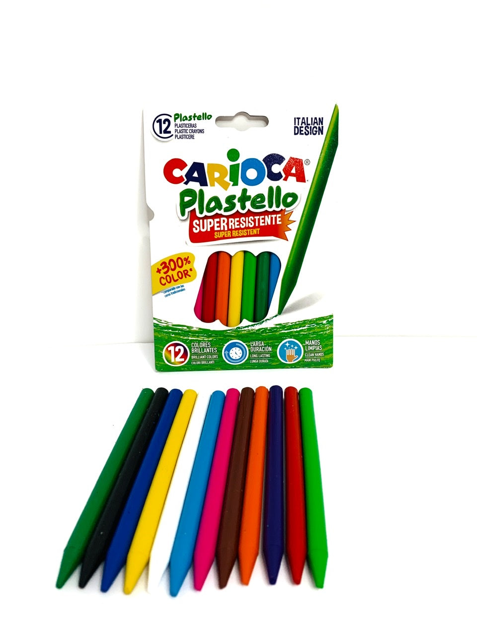 Lápices Crayon Pastello 12 colores Carioca